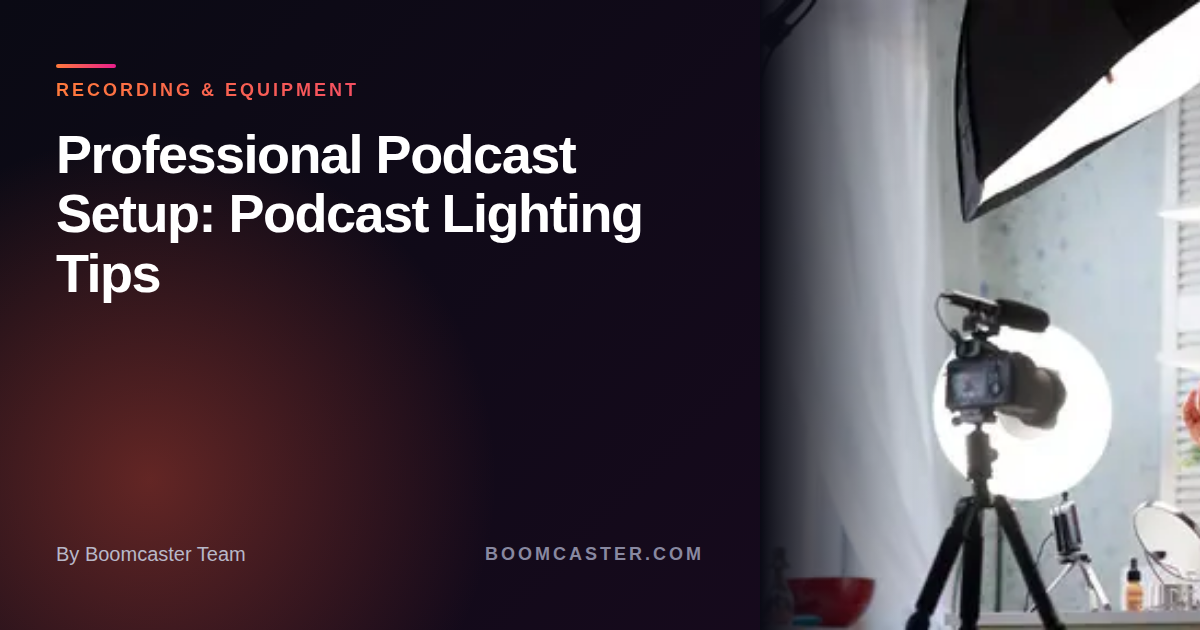 Professional Podcast Setup: Podcast Lighting Tips - Boomcaster
